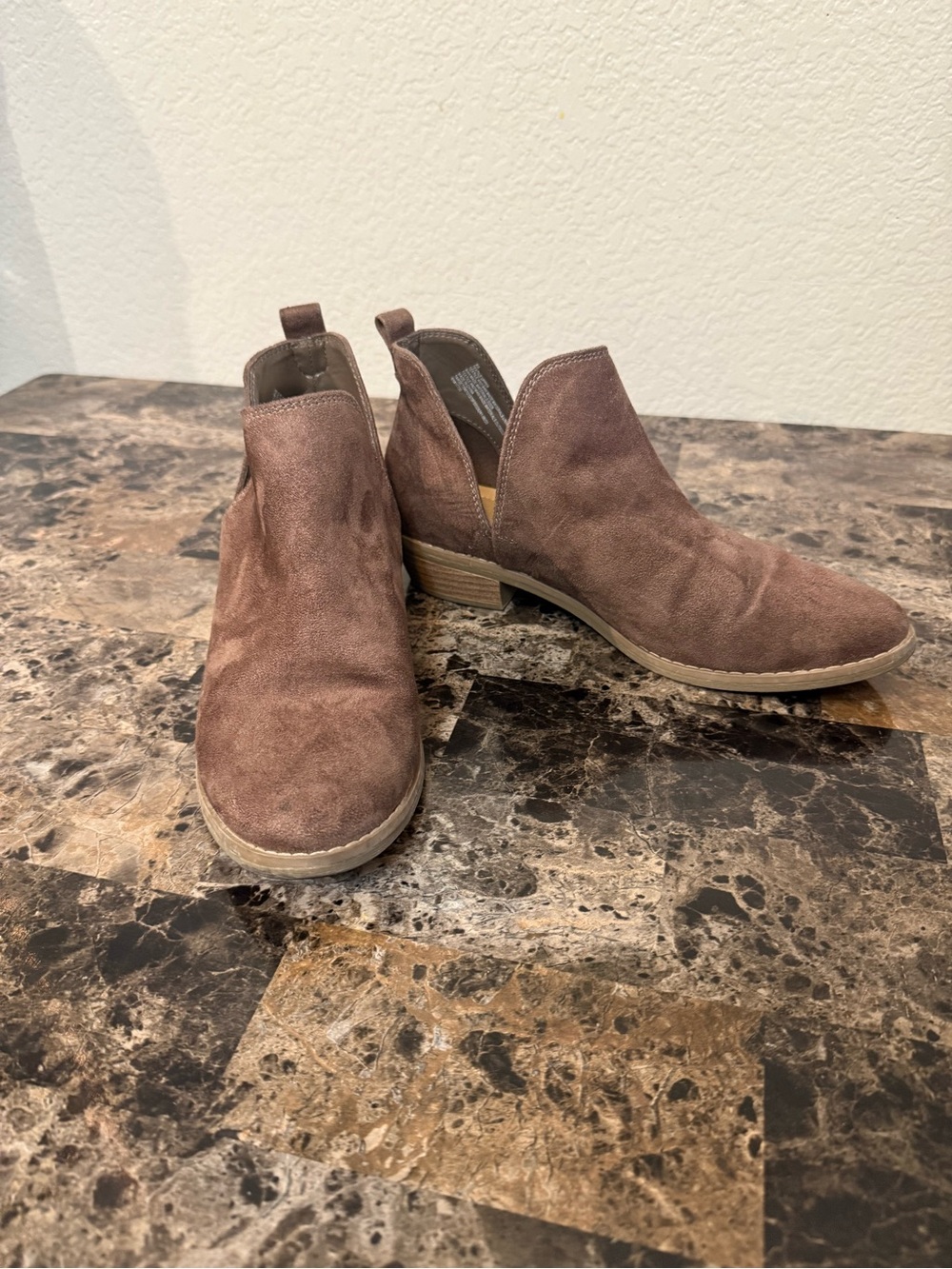 Women's Brown Suede Chelsea Boots - Casual Slip-On Ankle Shoe